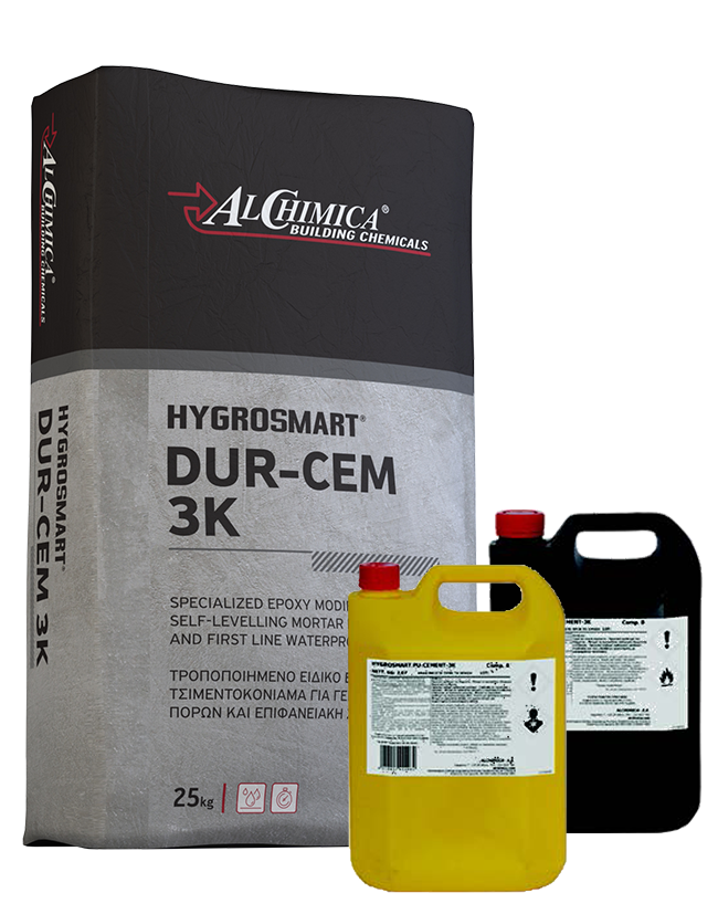 Hygrosmart-Dur-Cem-3K Barreira Epóxi-Cimentícia para Betão Húmido