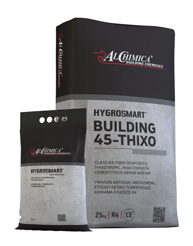 Hygrosmart Building-45-Thixo Argamassa Reparação Estrutural R4 Tixotrópica